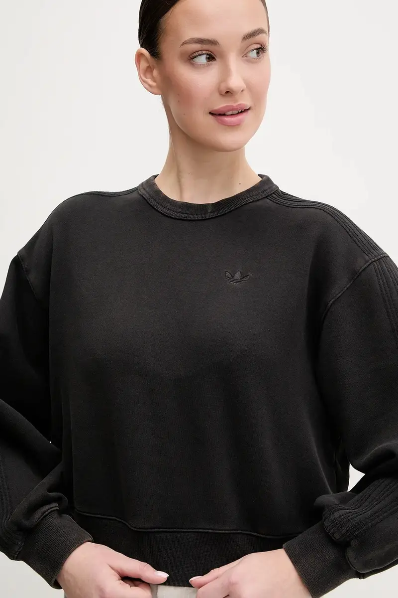 felpa in cotone Essential donna colore nero JP2515 miniatura 4