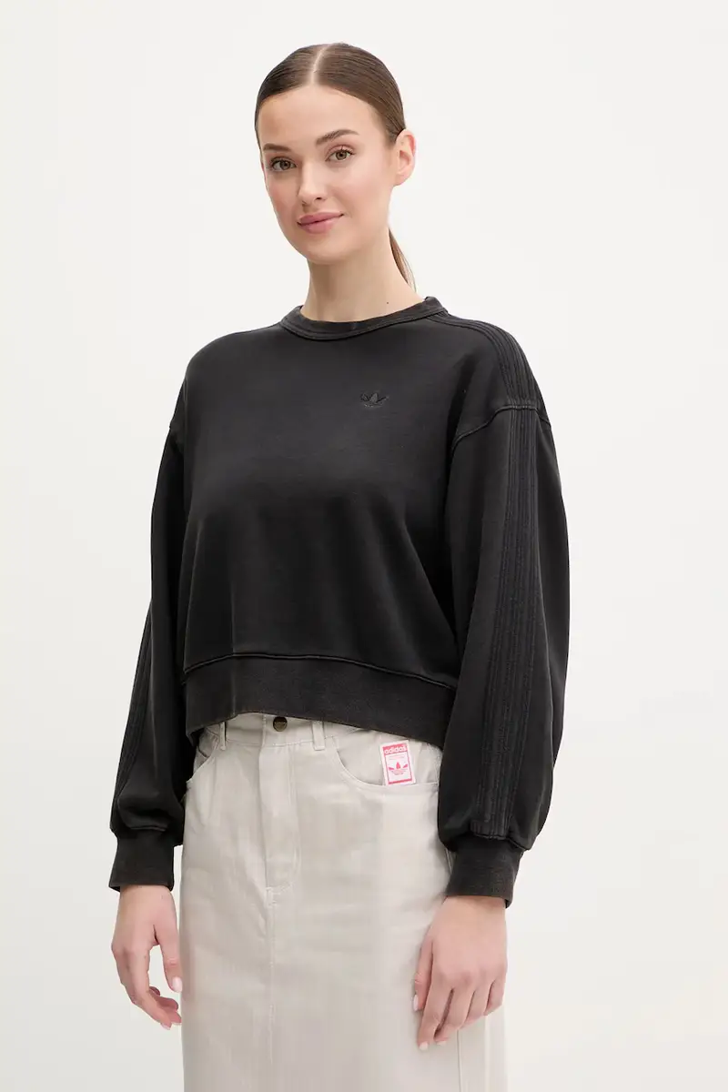 felpa in cotone Essential donna colore nero JP2515