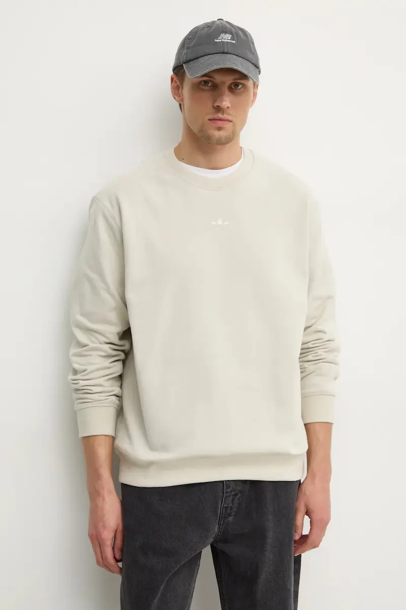 felpa in cotone Essential uomo colore beige JD3304