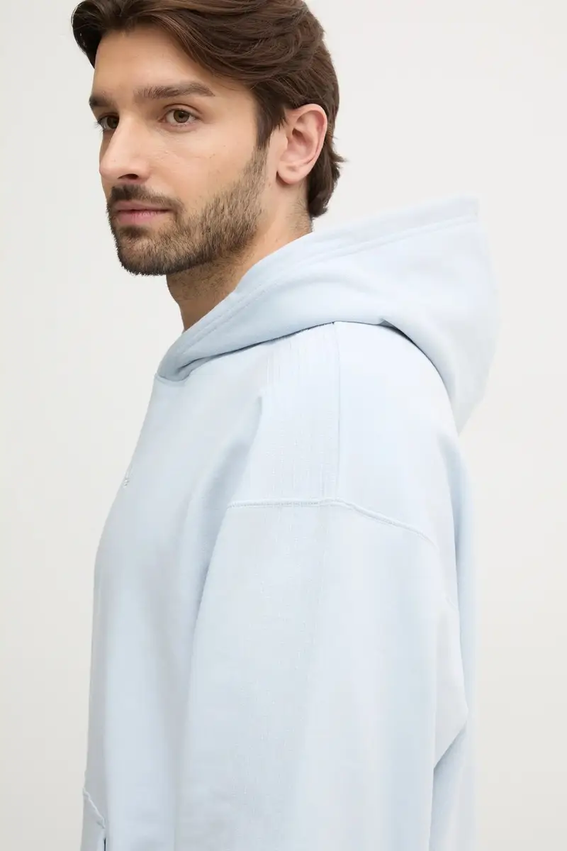 felpa in cotone Essential uomo colore blu con cappuccio JD3300 miniatura 4