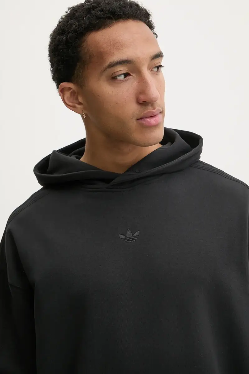 felpa in cotone Essential uomo colore nero con cappuccio JC9572 miniatura 4