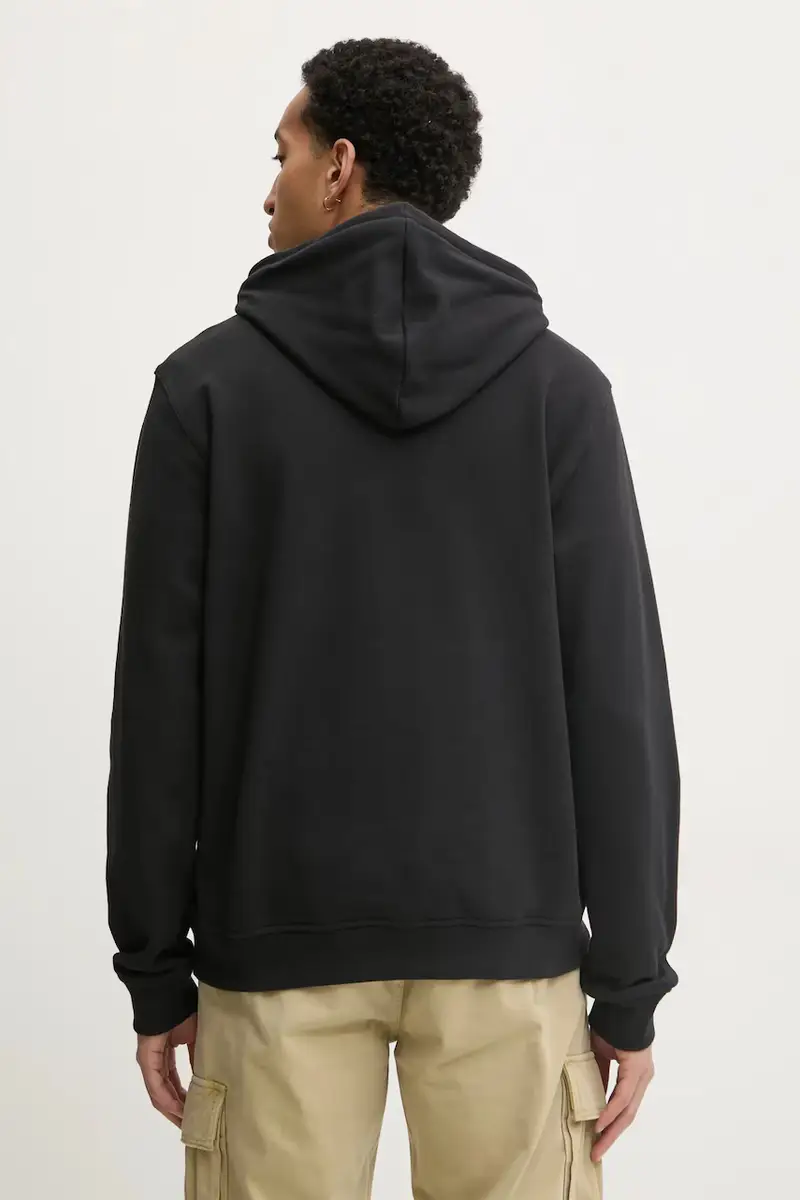 felpa in cotone Essential uomo colore nero con cappuccio JD2404 miniatura 3