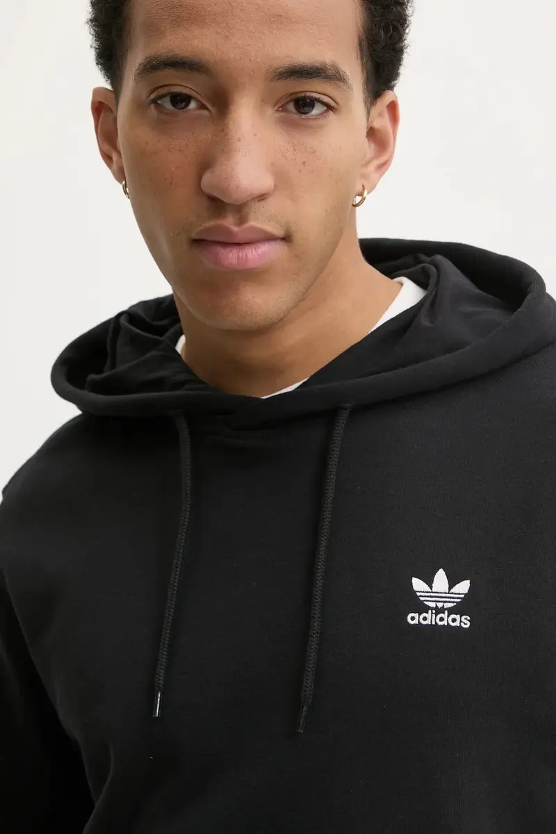 felpa in cotone Essential uomo colore nero con cappuccio JD2404 miniatura 4