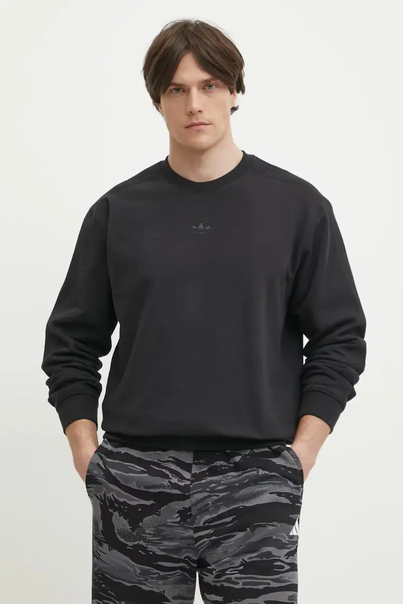felpa in cotone Essential uomo colore nero JC9574