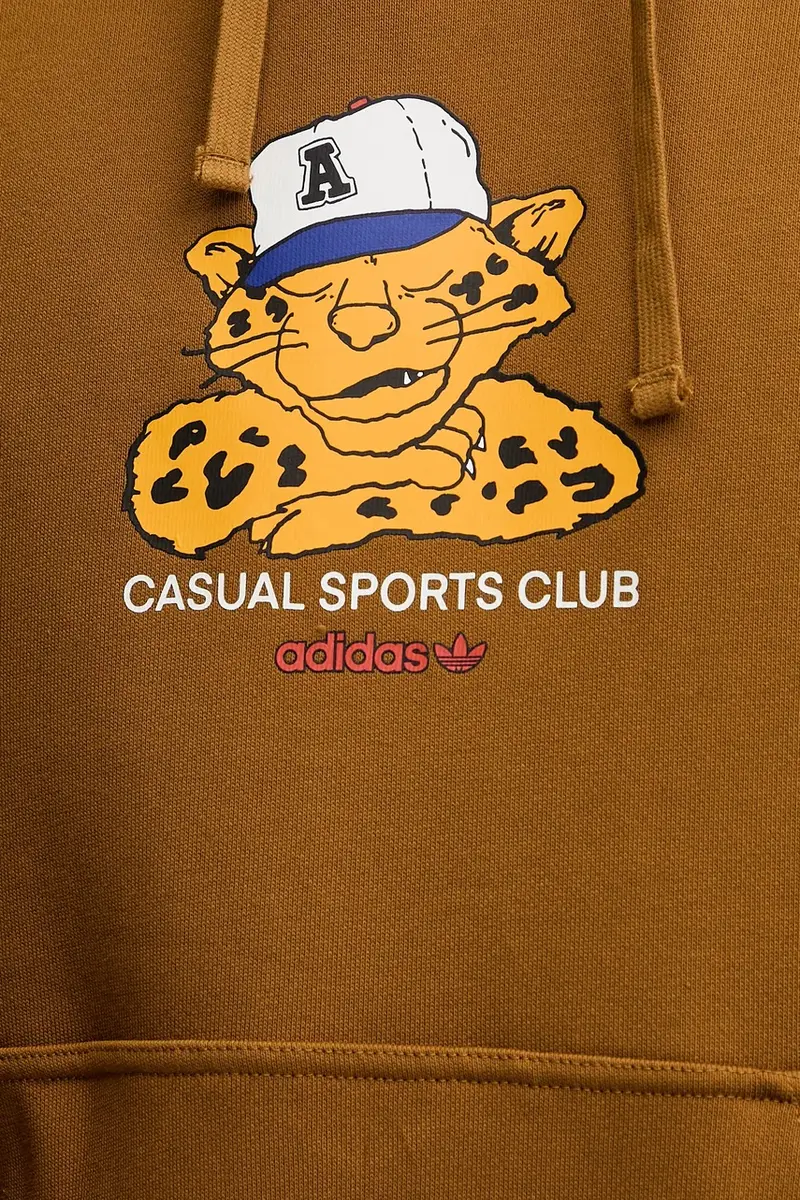 felpa in cotone Graphic Lo Hd uomo colore marrone con cappuccio JW0167 miniatura 5