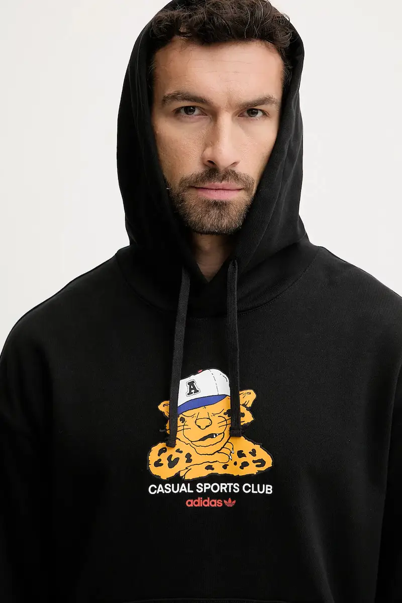 felpa in cotone Graphic Lo Hd uomo colore nero con cappuccio JW0166 miniatura 4