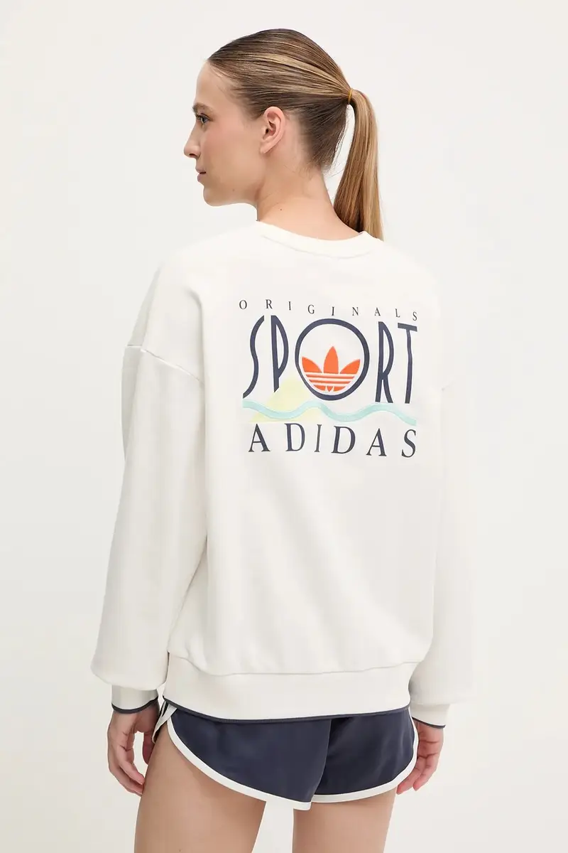 felpa in cotone Graphic Sweat donna colore bianco JC7769 miniatura 3