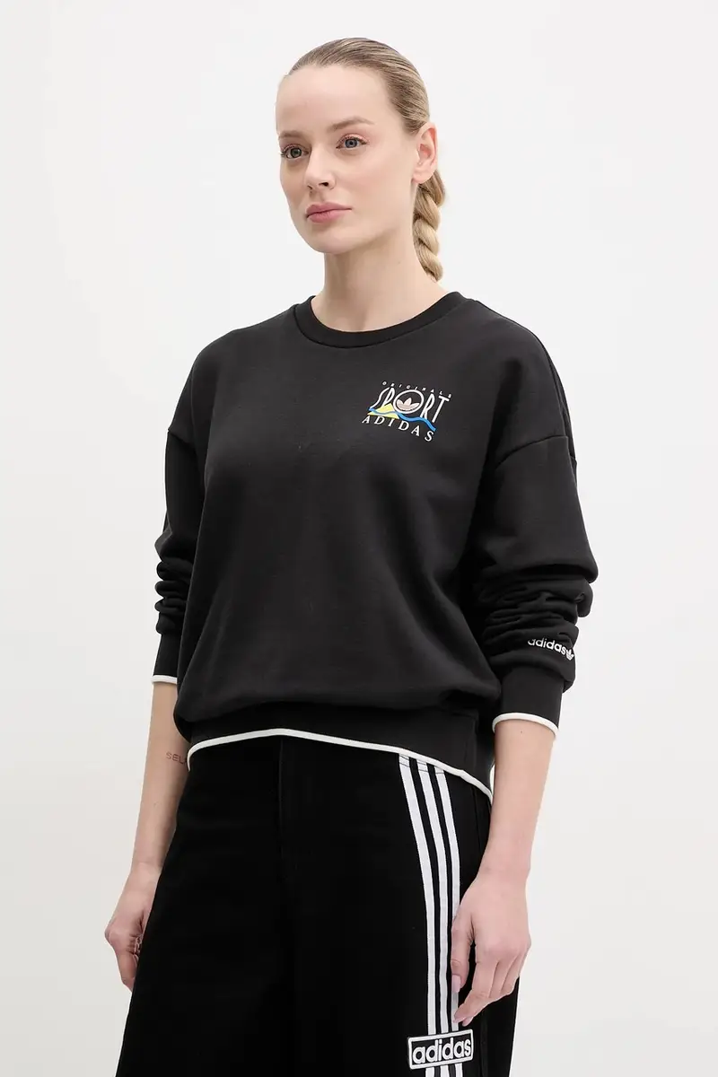 felpa in cotone Graphic Sweat donna colore nero JD1810 miniatura 3