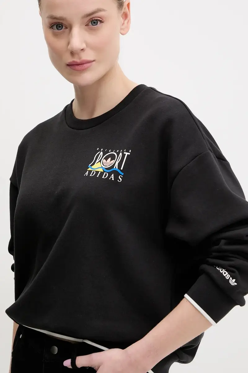 felpa in cotone Graphic Sweat donna colore nero JD1810 miniatura 4