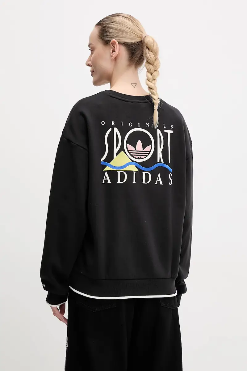 felpa in cotone Graphic Sweat donna colore nero JD1810