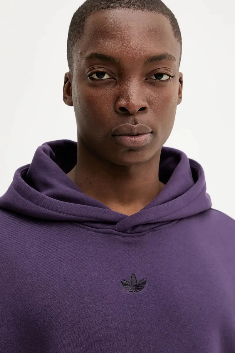 felpa in cotone Grfx Hoodie uomo colore violetto con cappuccio JY2729 miniatura 4