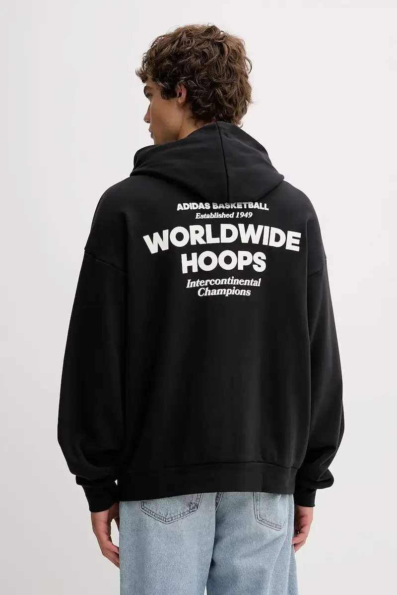 felpa in cotone Intercon uomo colore nero con cappuccio JW8615 miniatura 3