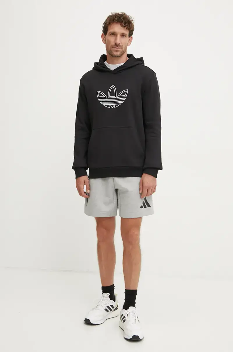 felpa in cotone Outline Hoodie Nero miniatura 2