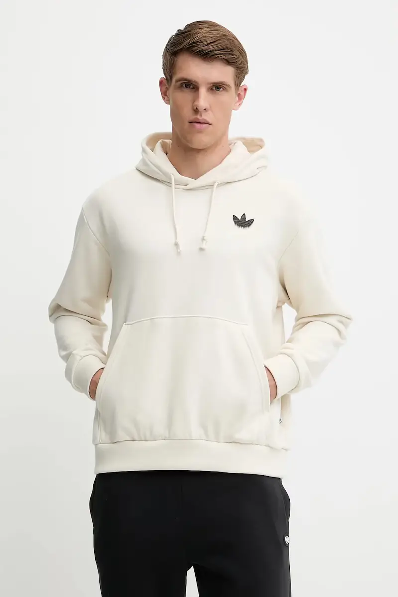 felpa in cotone Skeleton Hoodie uomo colore beige con cappuccio JN4557 miniatura 3