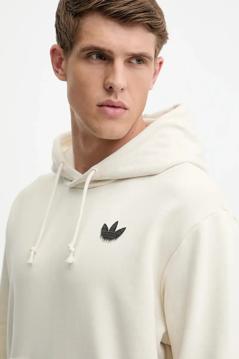 felpa in cotone Skeleton Hoodie uomo colore beige con cappuccio JN4557 miniatura 4