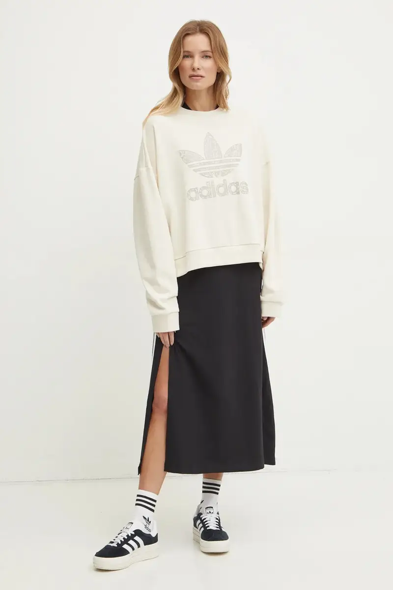 felpa in cotone SNAKE CREW donna colore beige JC8329 miniatura 2