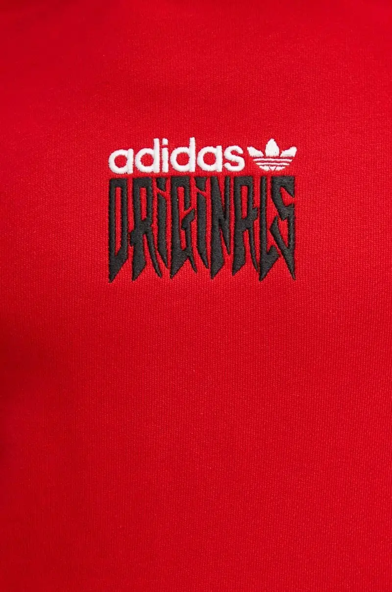 felpa in cotone uomo colore rosso con cappuccio con applicazione IZ4835 miniatura 5