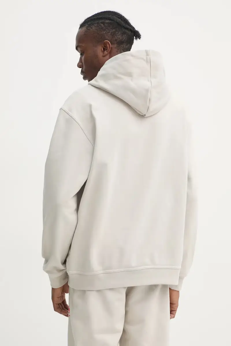 felpa in cotone Wabash uomo colore beige con cappuccio JD0670 miniatura 3