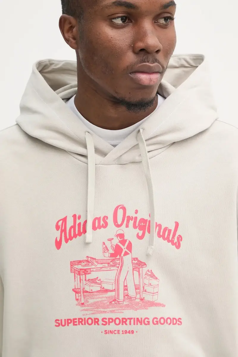 felpa in cotone Wabash uomo colore beige con cappuccio JD0670 miniatura 4