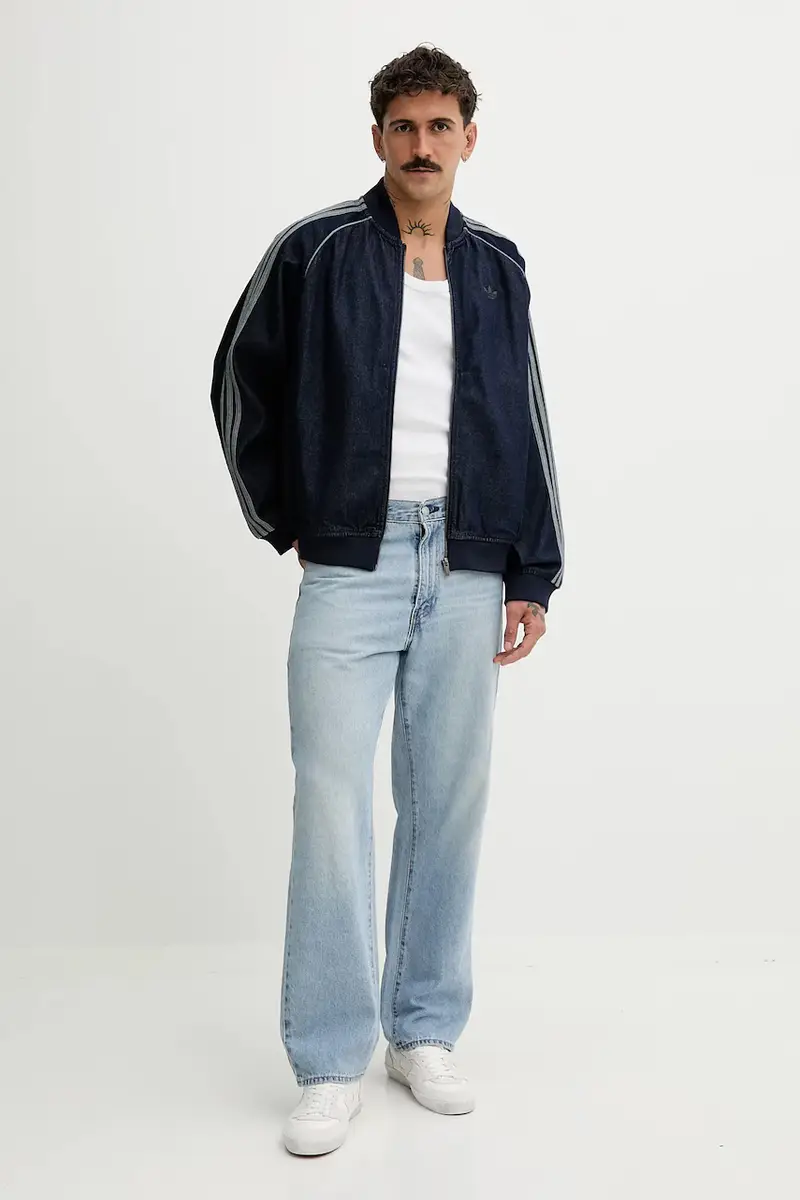 felpa in denim Adicolor loose SST uomo colore blu navy JX6461 miniatura 2