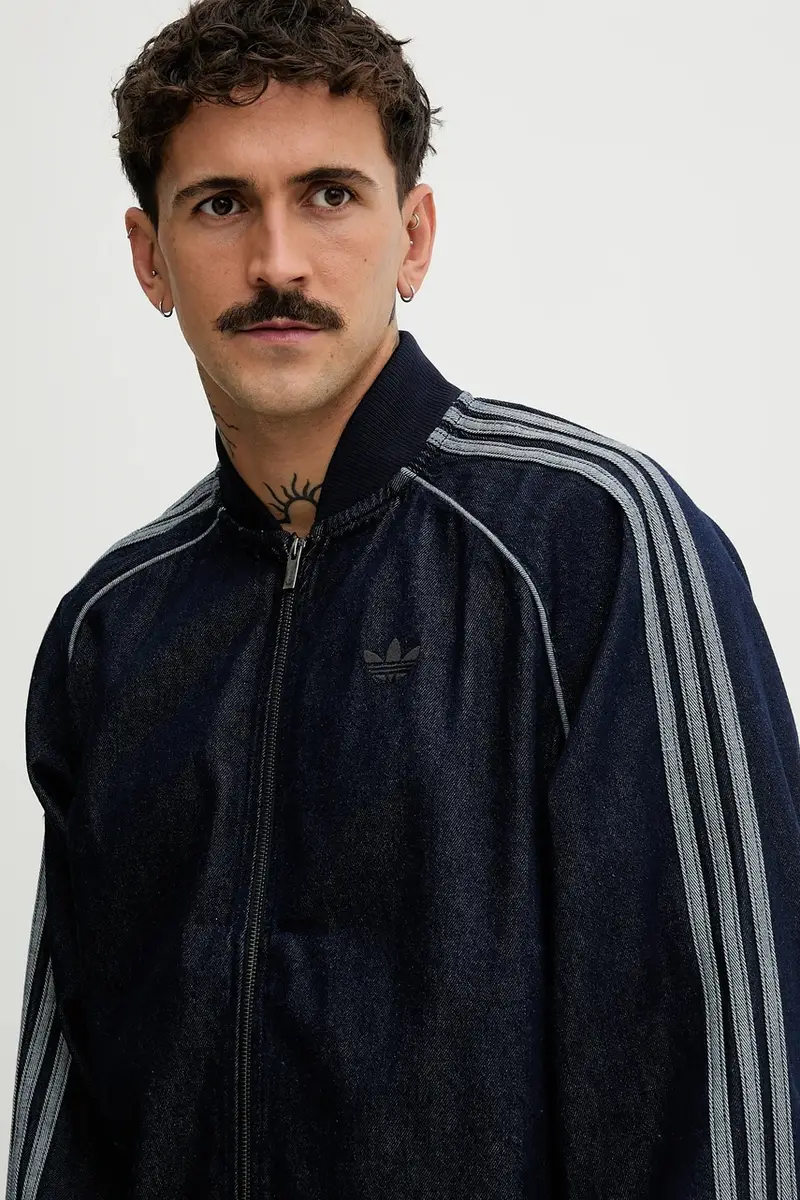 felpa in denim Adicolor loose SST uomo colore blu navy JX6461 miniatura 4