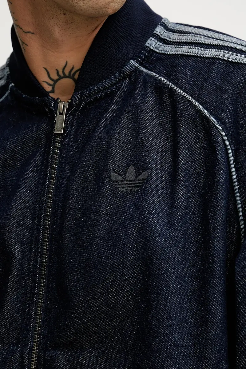 felpa in denim Adicolor loose SST uomo colore blu navy JX6461 miniatura 5