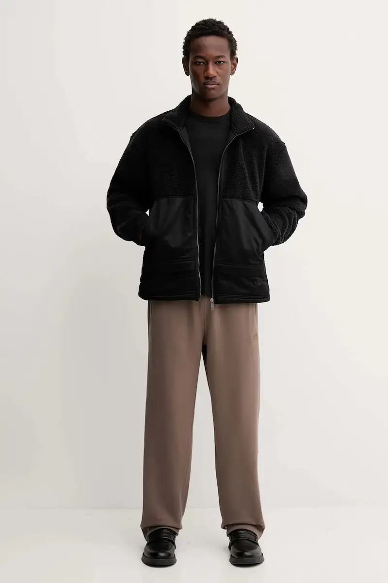 felpa in pile Premium Essentials uomo colore nero JY2639 miniatura 2