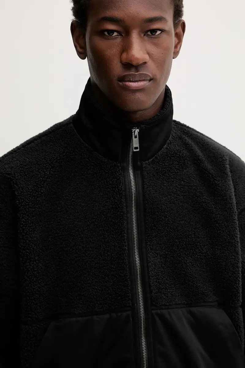 felpa in pile Premium Essentials uomo colore nero JY2639 miniatura 4