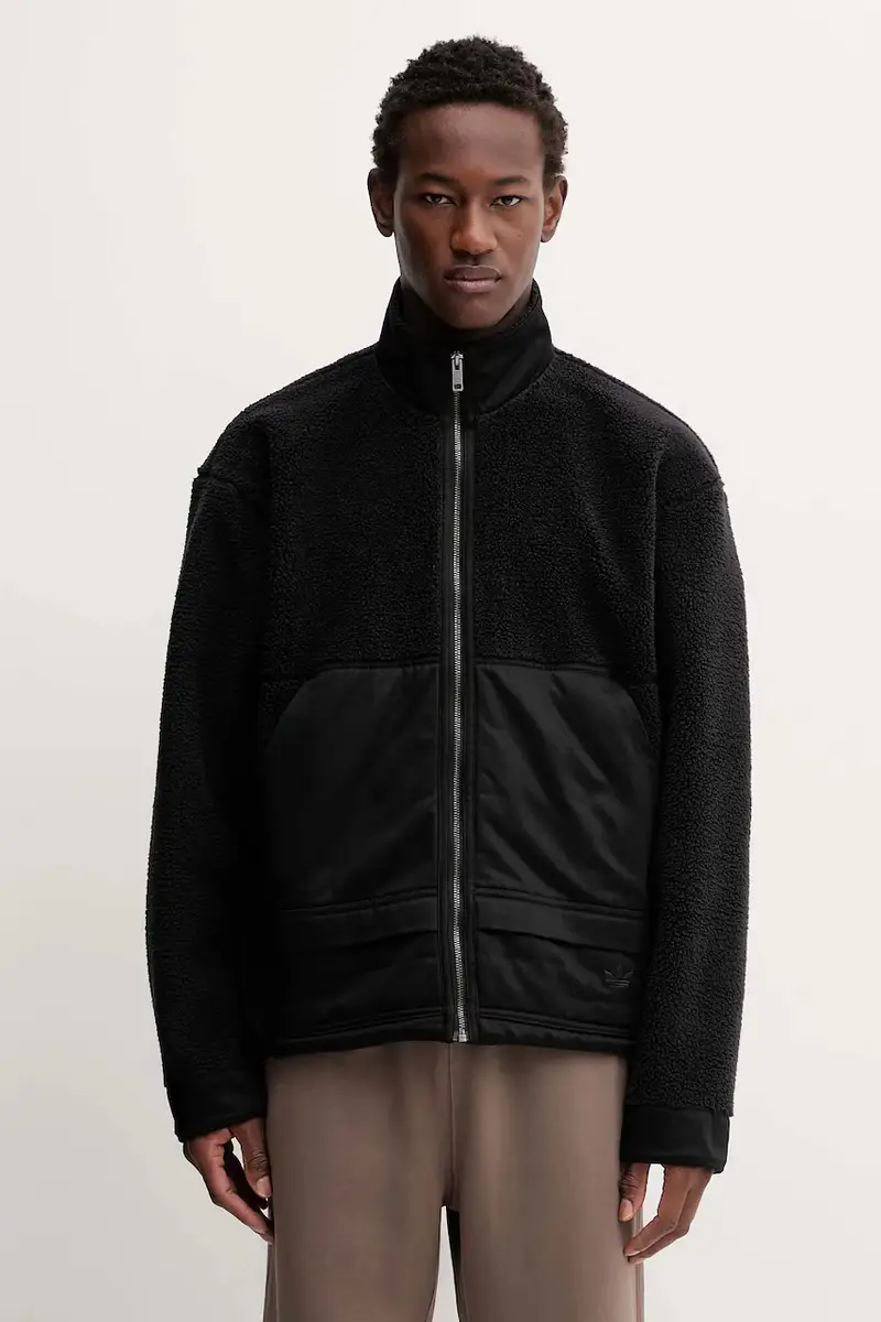 felpa in pile Premium Essentials uomo colore nero JY2639