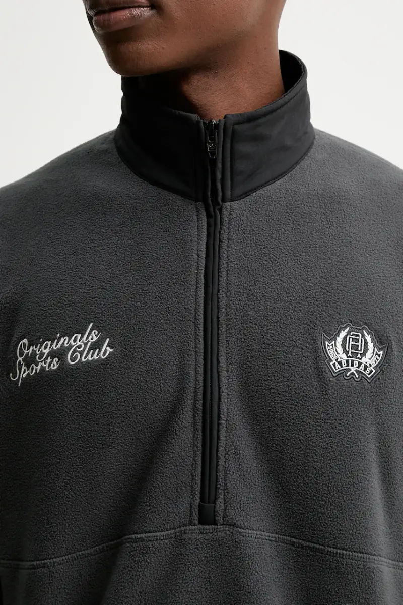 felpa in pile Varsity Regular uomo colore grigio JX8191 miniatura 5