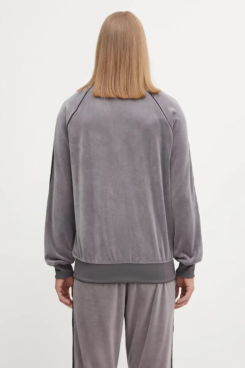 felpa in velluto Sst Tt uomo colore violetto con applicazione JX1562 miniatura 3