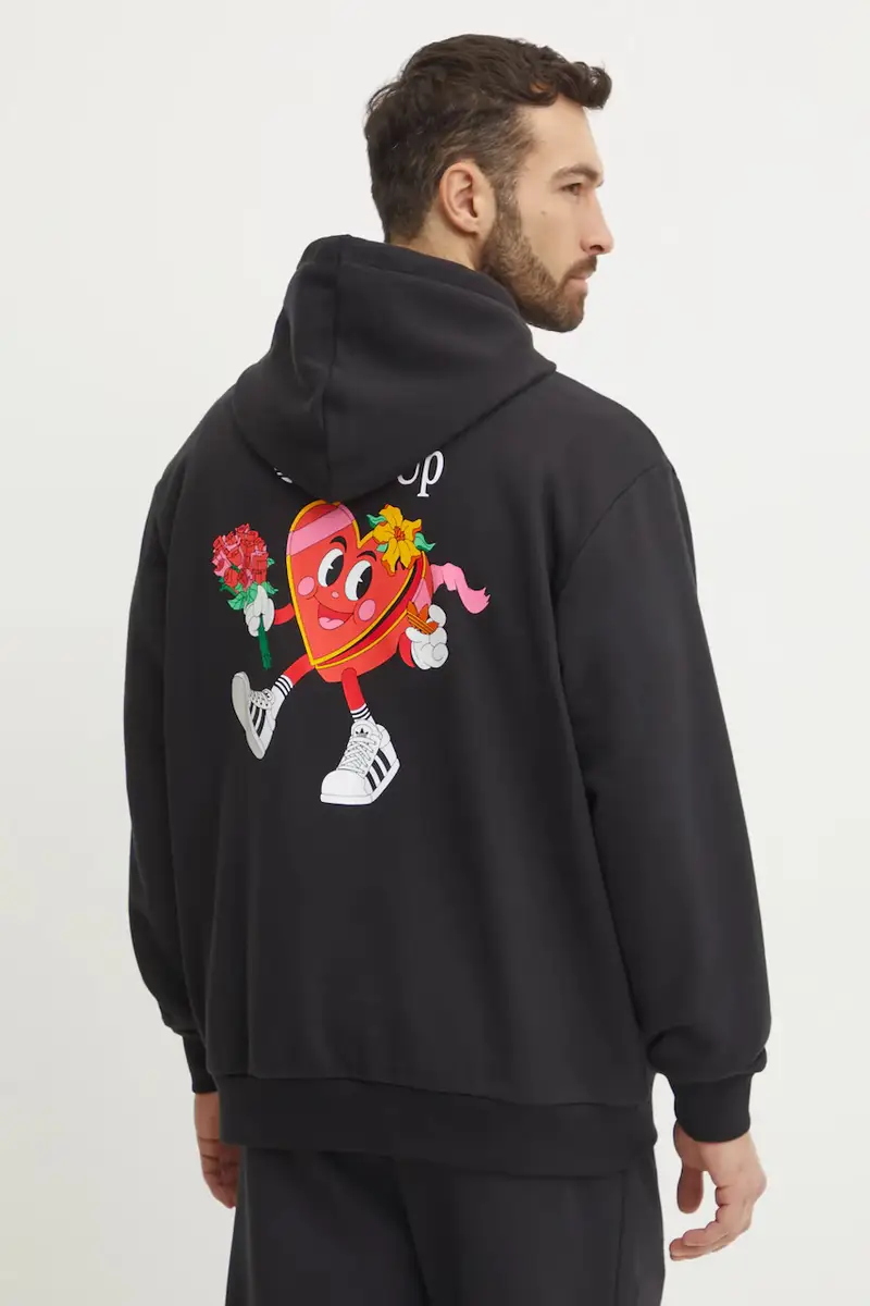 felpa MBN HOODIE uomo colore nero con cappuccio JP0980 miniatura 4