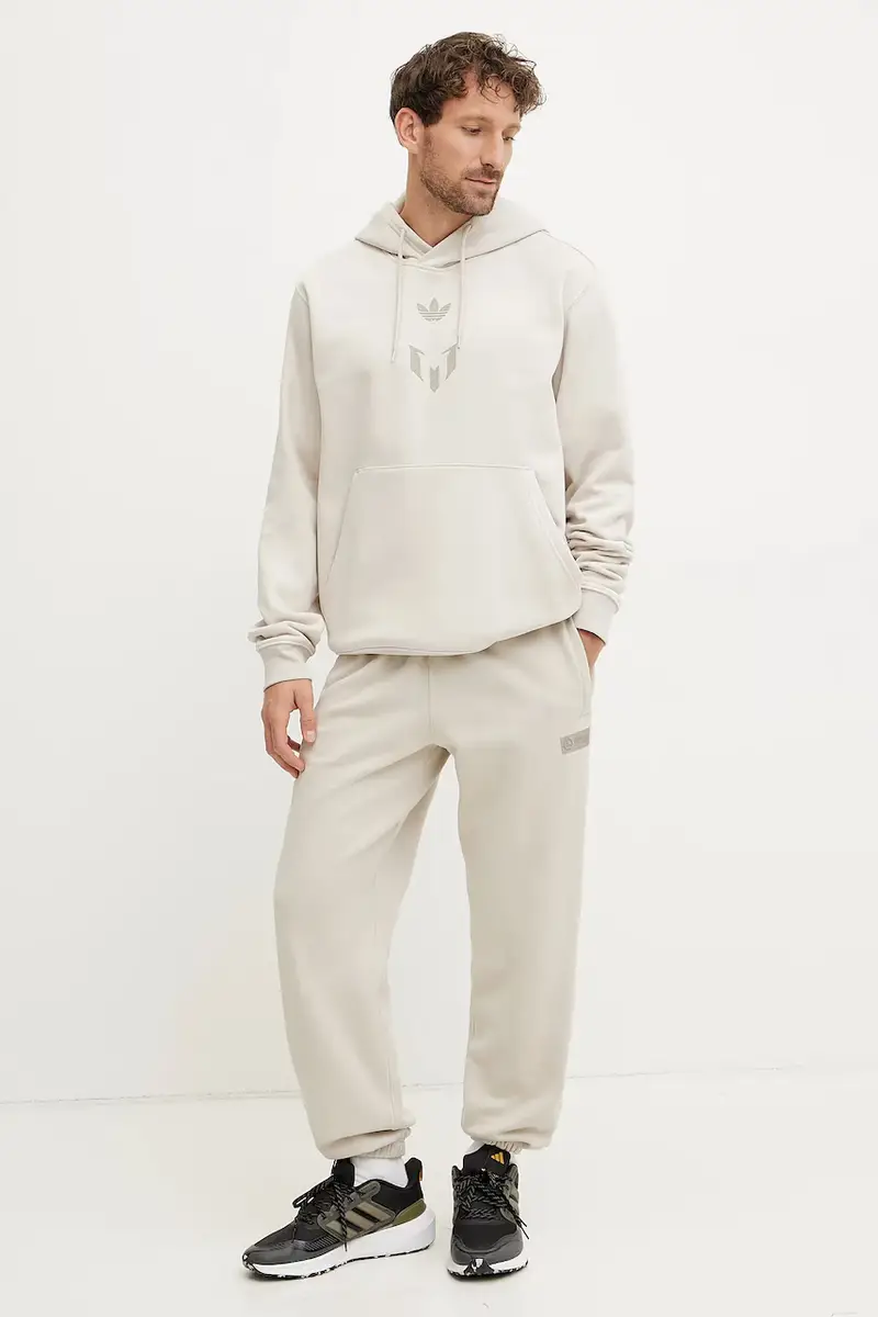 felpa MESSI HOODIE uomo colore beige con cappuccio JC9474 miniatura 2