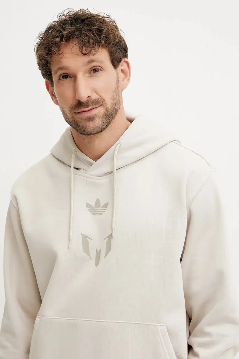 felpa MESSI HOODIE uomo colore beige con cappuccio JC9474 miniatura 4