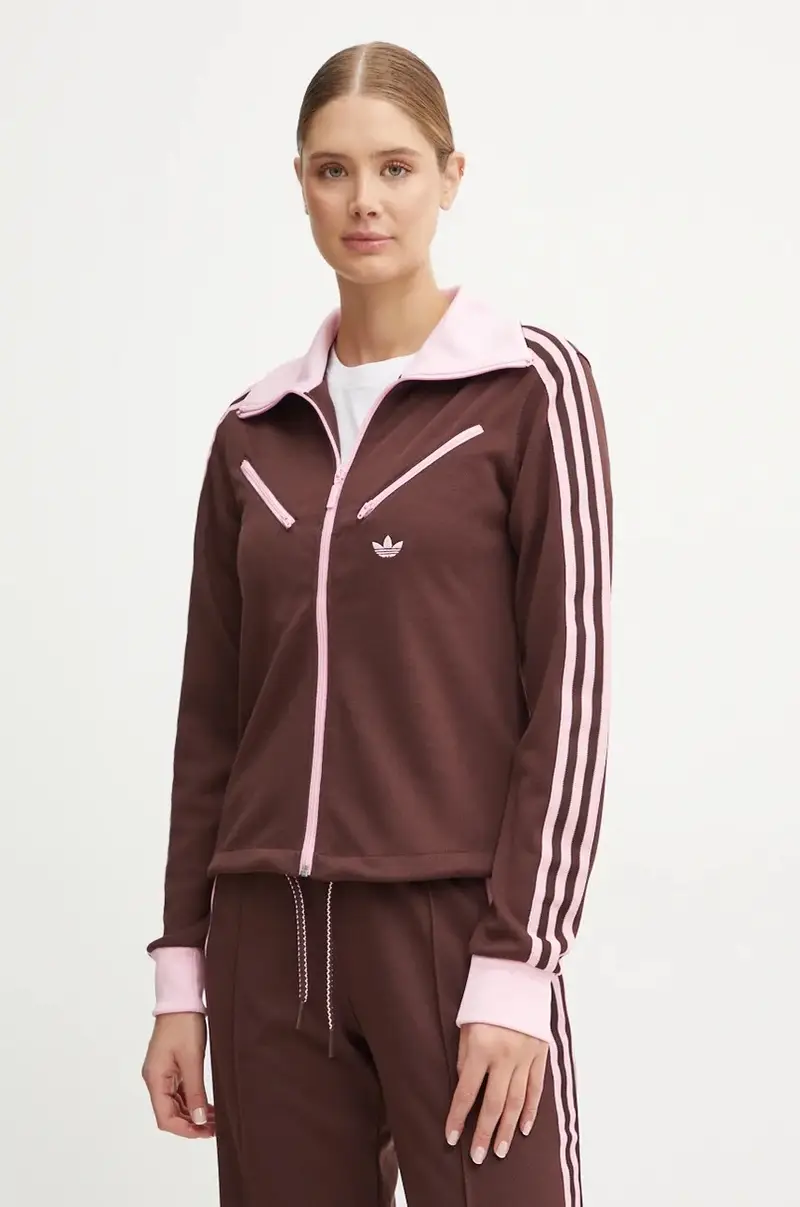 felpa Montreal Tracktop donna colore marrone JL9629 miniatura 4