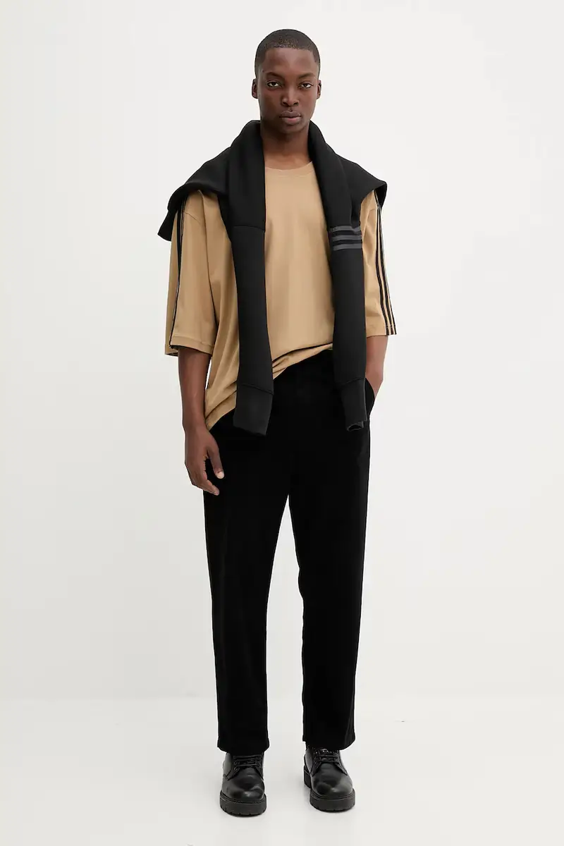 felpa Neuclassics uomo colore nero con cappuccio con applicazione HZ3740 miniatura 2