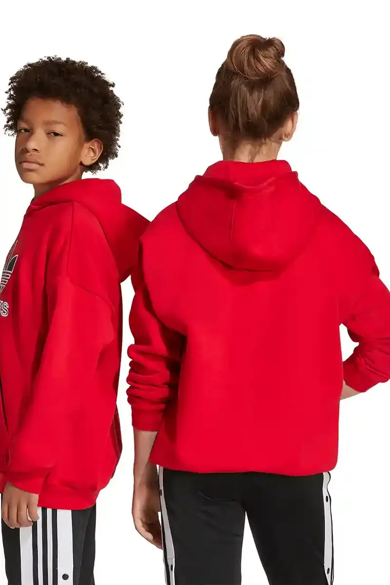 felpa per bambini colore rosso con cappuccio JV8652 miniatura 5