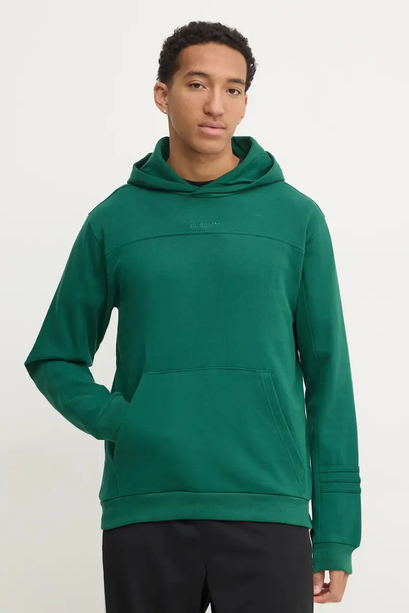 felpa PRE - LOVED HDY uomo colore verde con cappuccio JC8352