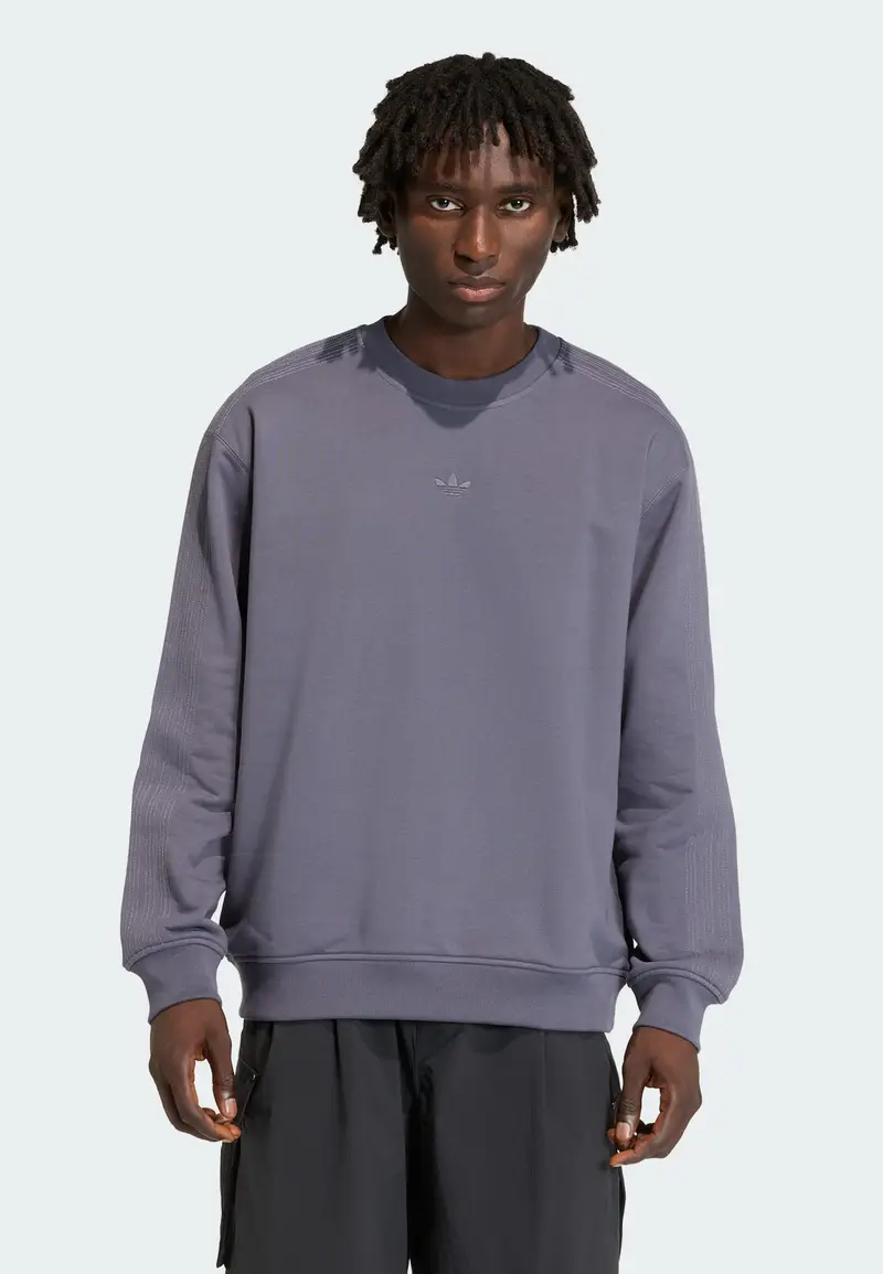 Felpa Premium Essentials Crew grigio miniatura 3