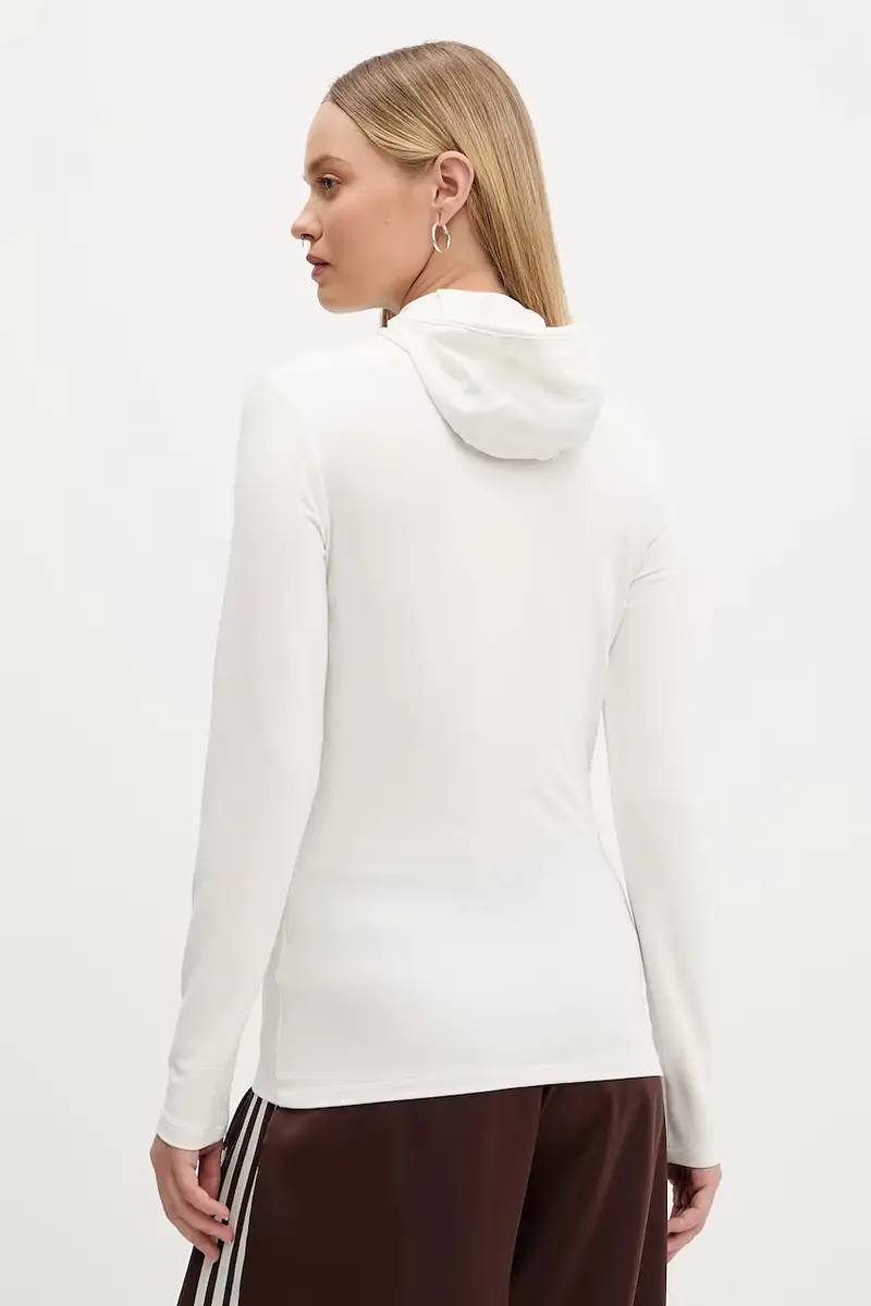 felpa Premium Essentials donna colore beige con cappuccio JY2907 miniatura 3