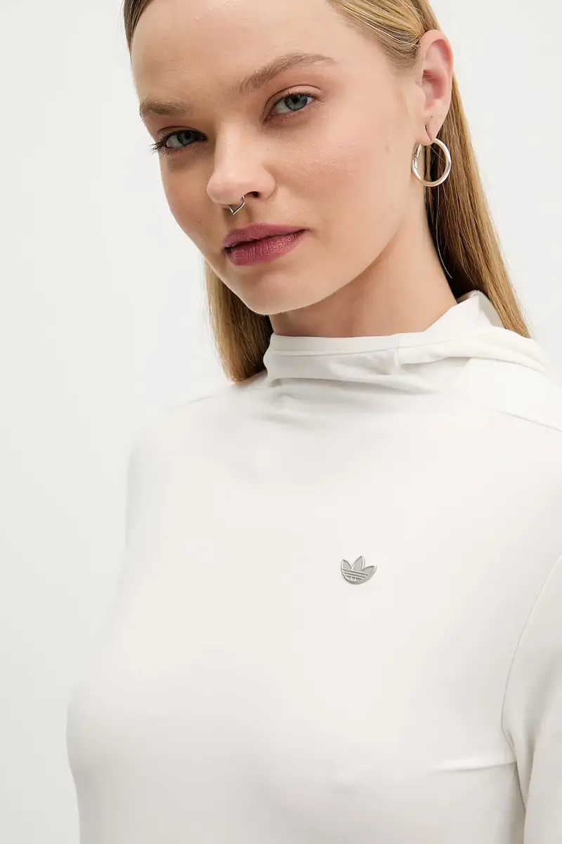 felpa Premium Essentials donna colore beige con cappuccio JY2907 miniatura 4