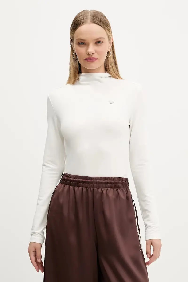 felpa Premium Essentials donna colore beige con cappuccio JY2907