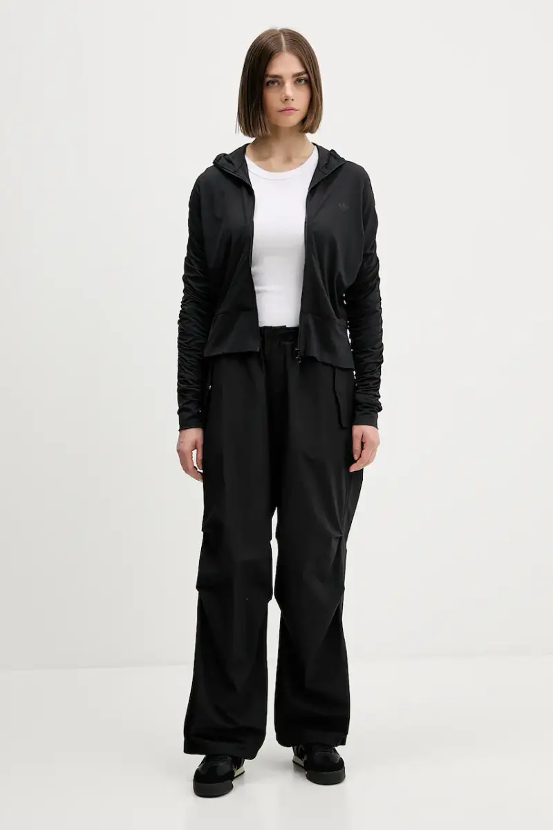 felpa Ruched Nero miniatura 2