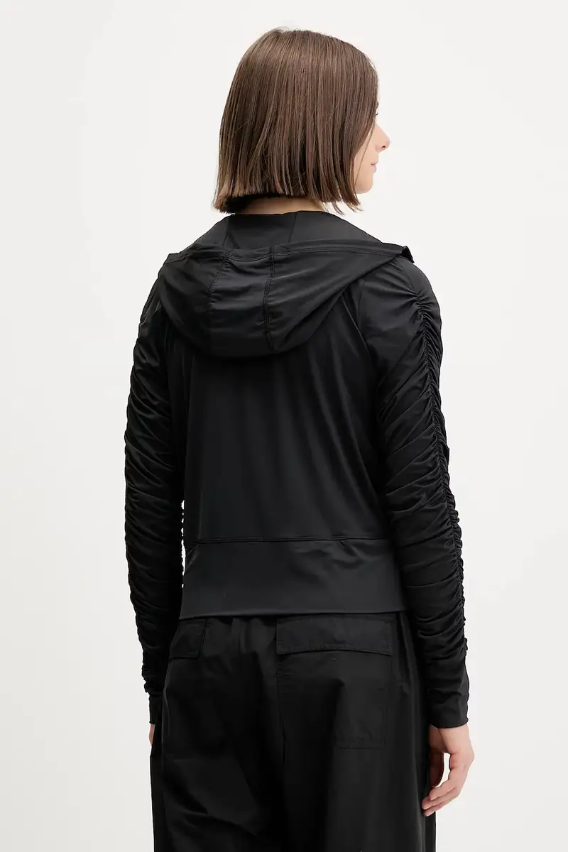 felpa Ruched Nero miniatura 3