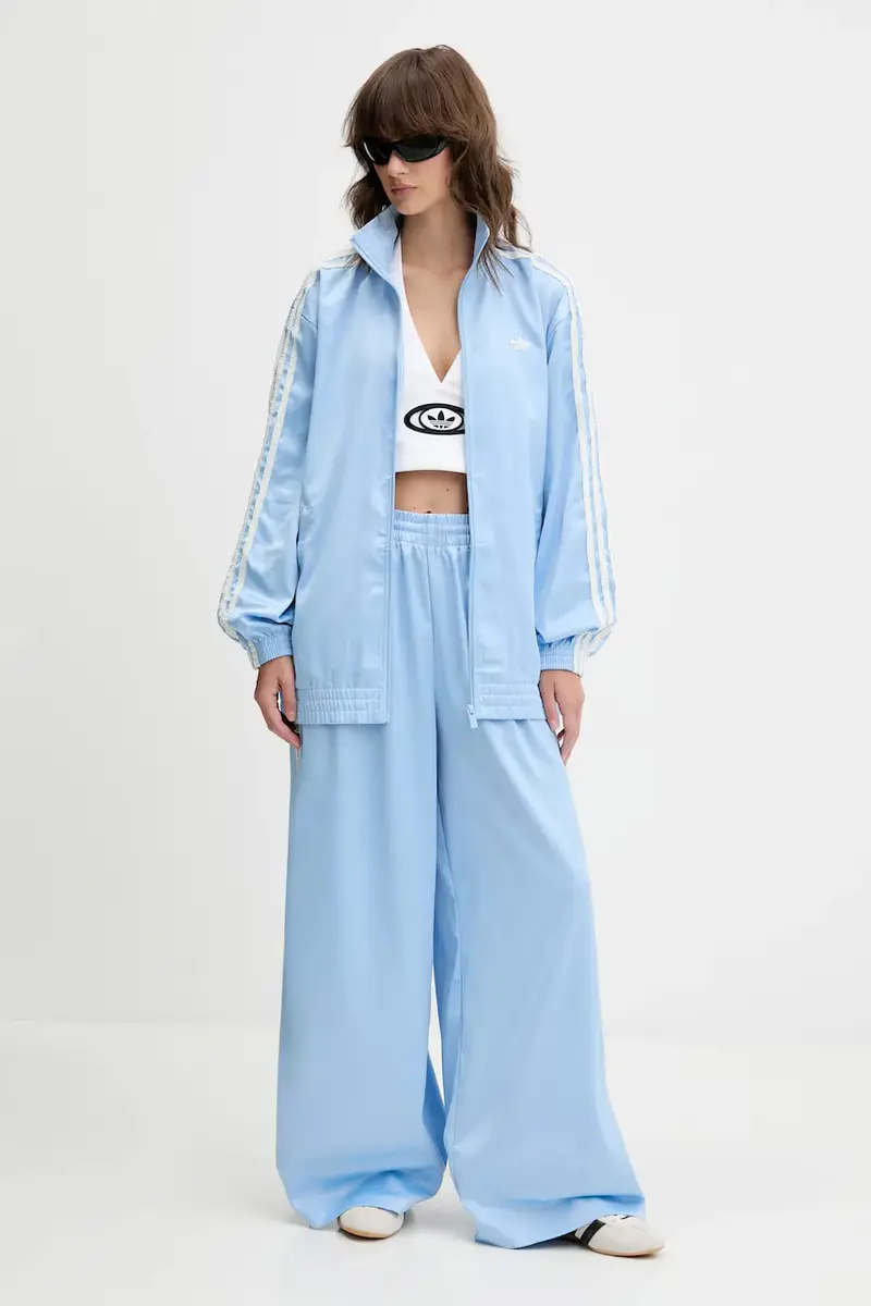 felpa Satin Tt donna colore blu con applicazione KC8811 miniatura 2