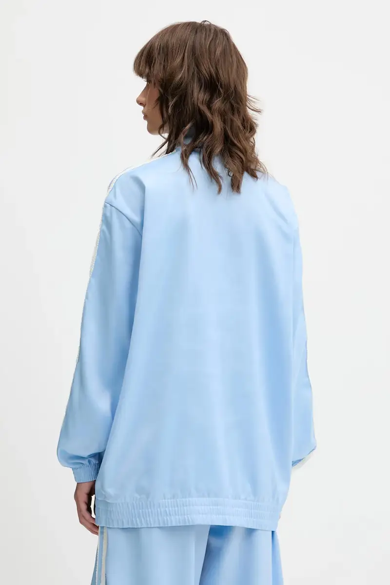 felpa Satin Tt donna colore blu con applicazione KC8811 miniatura 3