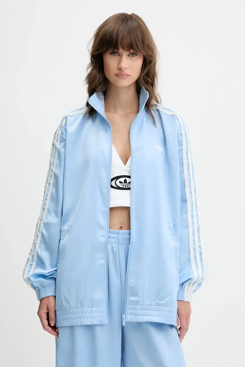 felpa Satin Tt donna colore blu con applicazione KC8811