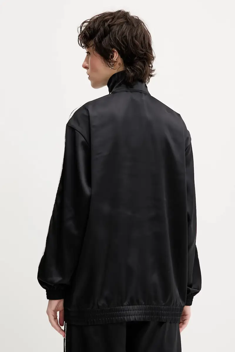 felpa Satin Tt donna colore nero con applicazione KC8810 miniatura 3