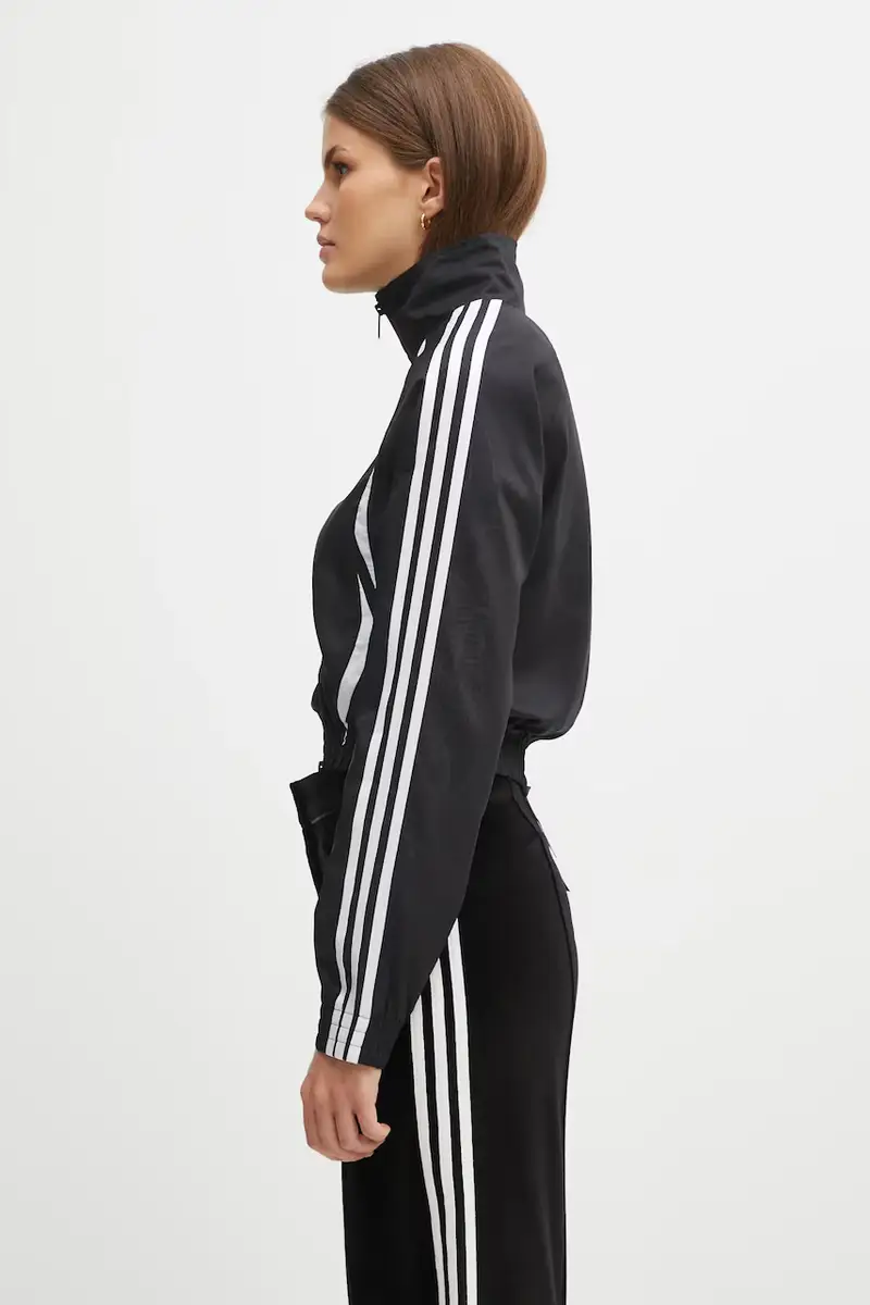 felpa Slim Tracktop donna colore nero con applicazione KE9786 miniatura 2