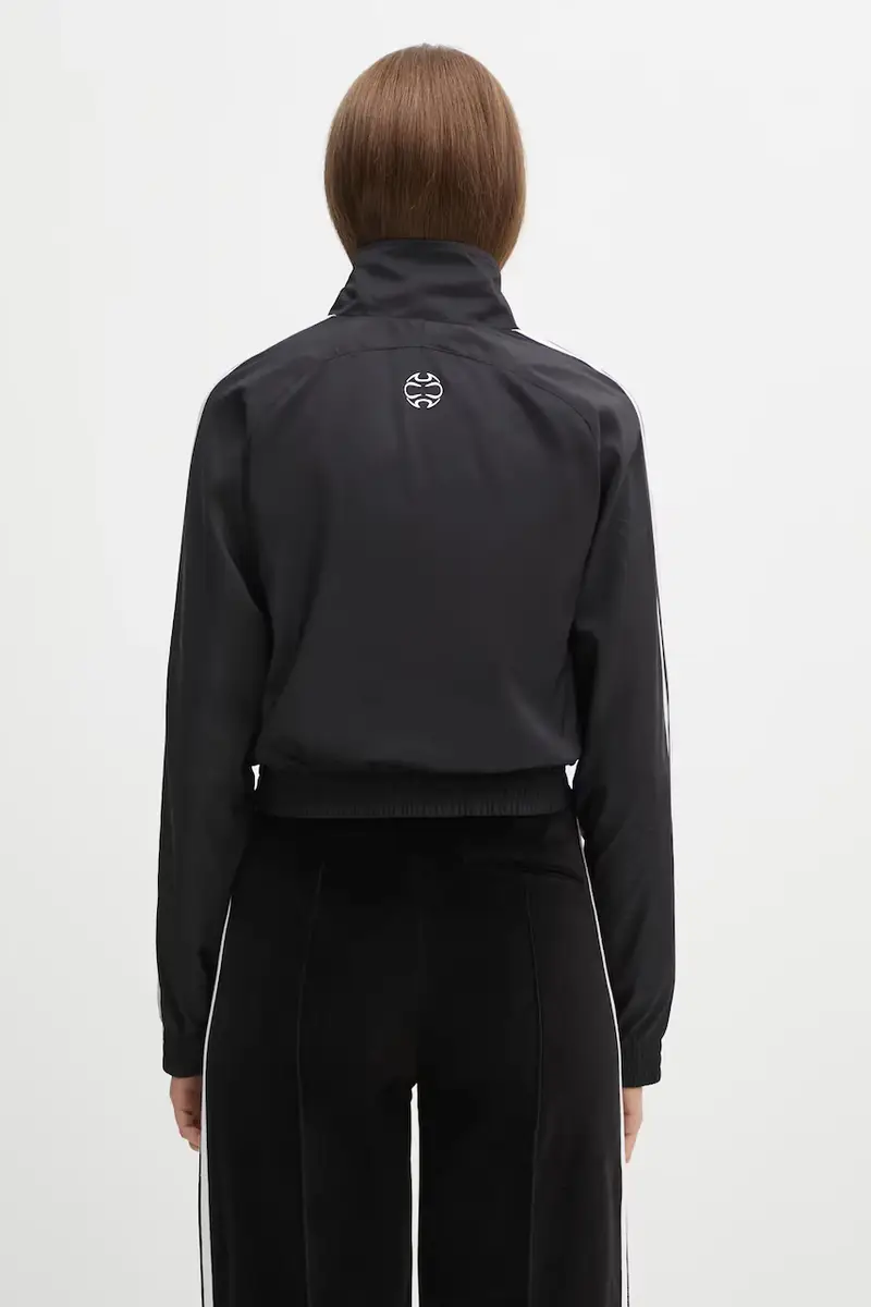 felpa Slim Tracktop donna colore nero con applicazione KE9786 miniatura 3